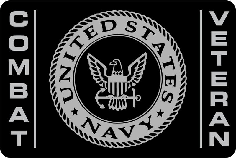 U.S. Navy Combat Veteran - Tow Hitch Cover